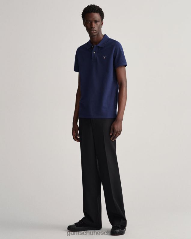 Männer Originales Piqué-Poloshirt 0LP6X118 GANT Abendblau