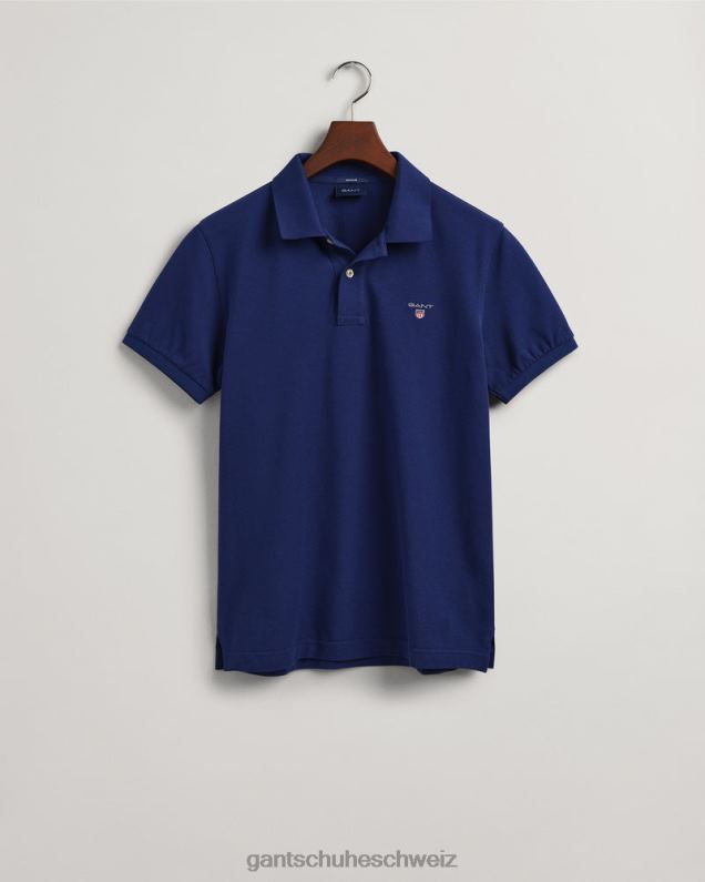 Männer Originales Piqué-Poloshirt 0LP6X99 GANT tiefes Blau