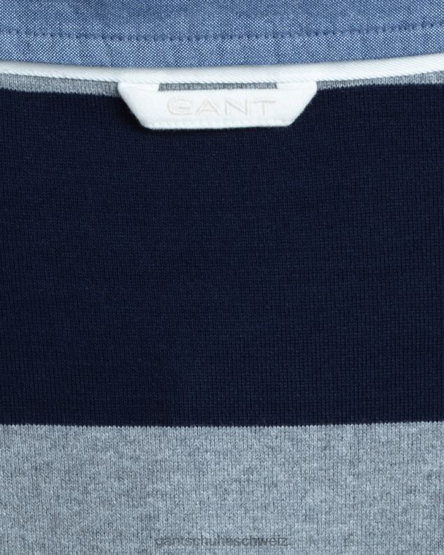 Männer Originaler Heavy Rugger mit Barstripe-Design 0LP6X211 GANT graue Melange