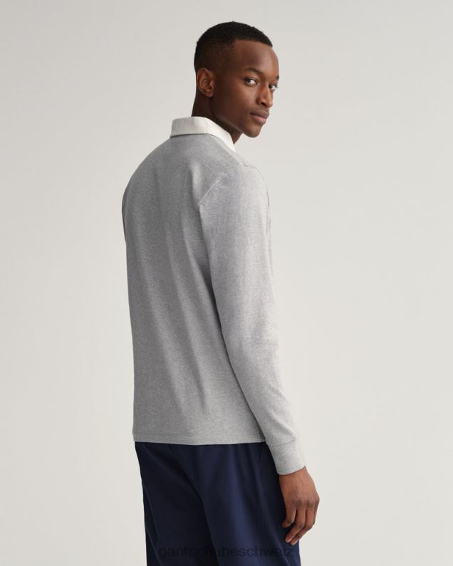 Männer solider schwerer Rugger 0LP6X213 GANT graue Melange