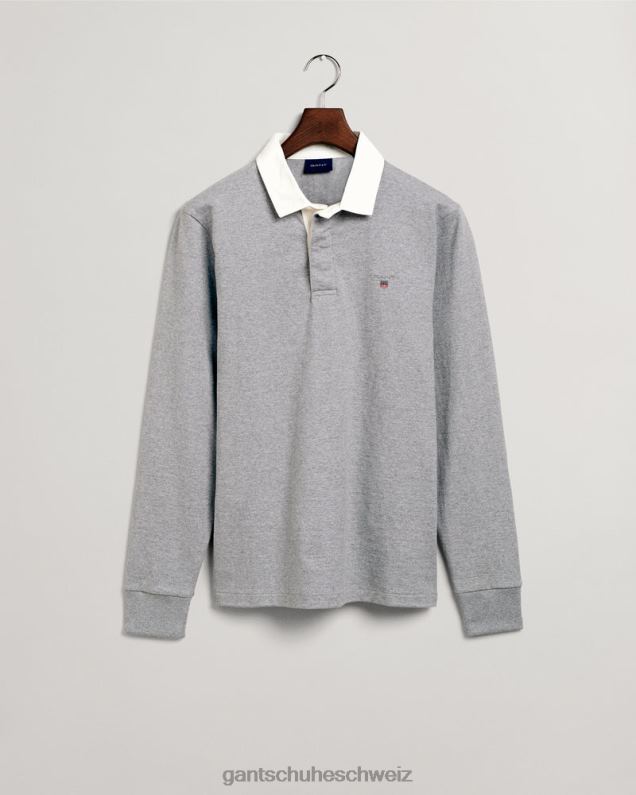 Männer solider schwerer Rugger 0LP6X213 GANT graue Melange