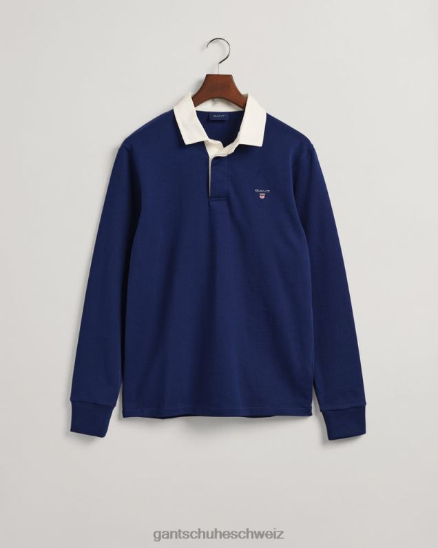 Männer solider schwerer Rugger 0LP6X221 GANT tiefes Blau