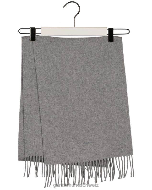 Männer Schal aus fester Wolle 0LP6X568 GANT graue Melange