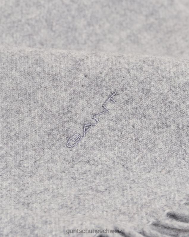 Männer Schal aus fester Wolle 0LP6X568 GANT graue Melange