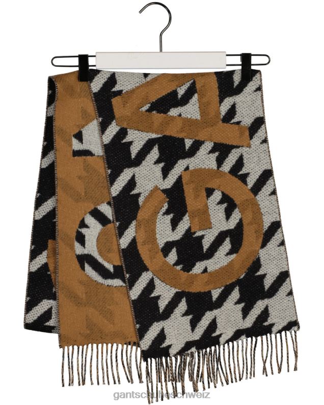 Männer Schal mit Hahnentritt-Logo 0LP6X563 GANT Ebenholzschwarz