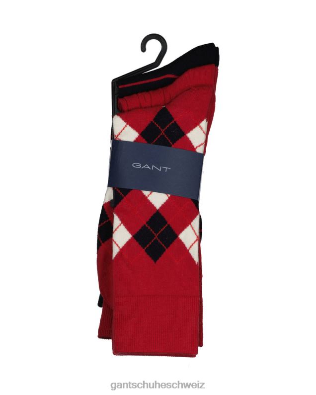 Männer 3er-Pack Argyle-Socken 0LP6X527 GANT Herbstsonnenuntergang
