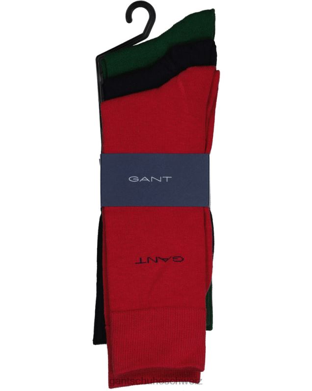 Männer 3er-Pack weiche Baumwollsocken 0LP6X538 GANT Herbstsonnenuntergang