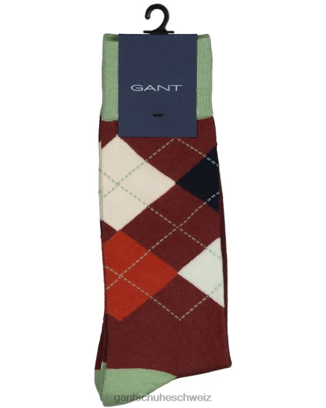 Männer Argyle-Socken 0LP6X512 GANT Burgund