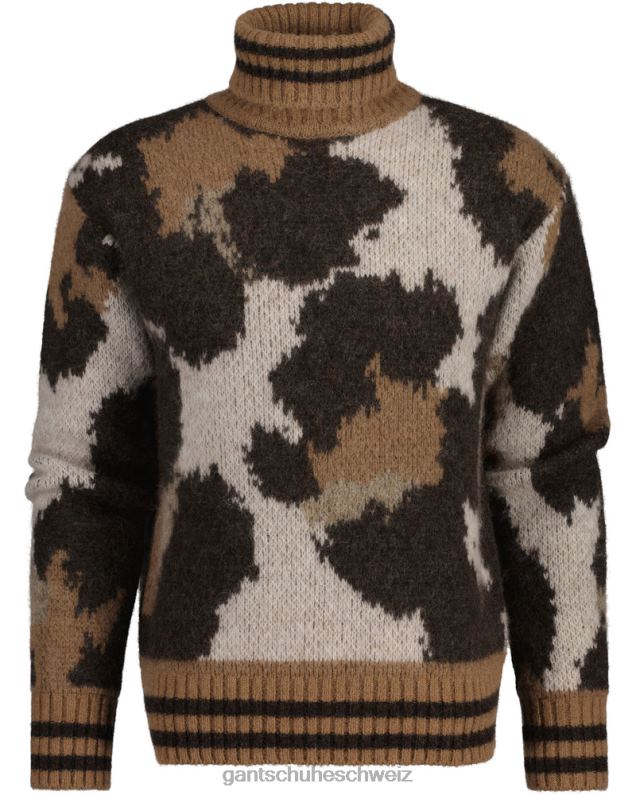 Männer Rollkragenpullover mit Leopardenmuster 0LP6X341 GANT Leinen