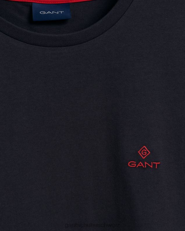 Männer Kontrast-Logo-T-Shirt 0LP6X151 GANT Abendblau