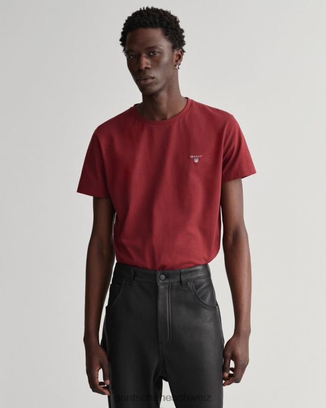 Männer Original-T-Shirt 0LP6X132 GANT prall rot