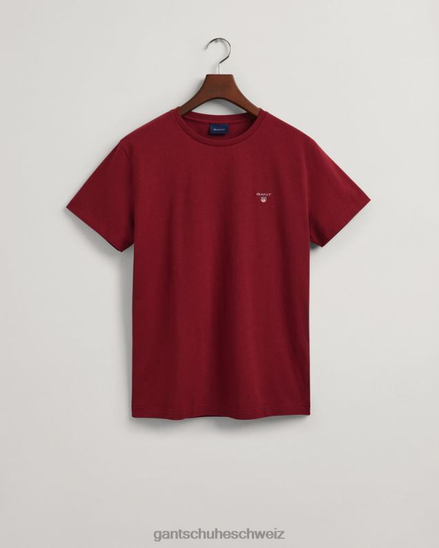 Männer Original-T-Shirt 0LP6X132 GANT prall rot