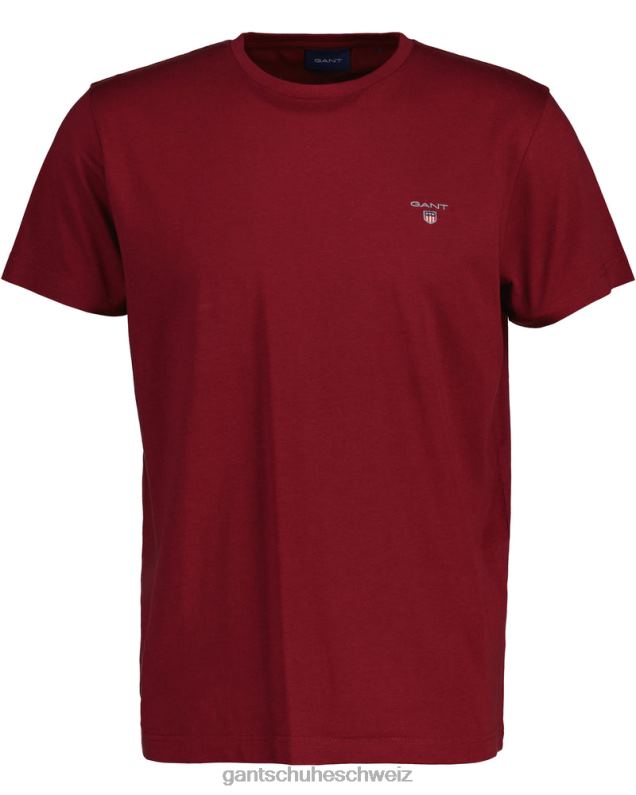 Männer Original-T-Shirt 0LP6X132 GANT prall rot