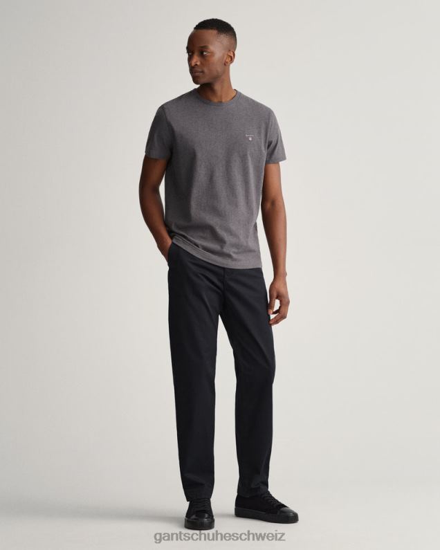 Männer Original-T-Shirt 0LP6X144 GANT Anthrazit-Melange