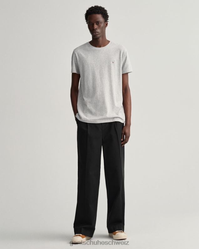 Männer Original-T-Shirt 0LP6X173 GANT hellgrau meliert