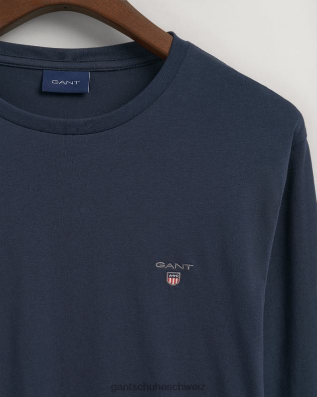 Männer Originales Langarm-T-Shirt 0LP6X180 GANT Abendblau