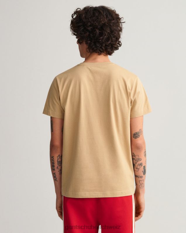 Männer T-Shirt mit Archivschild 0LP6X188 GANT Haselholzbeige