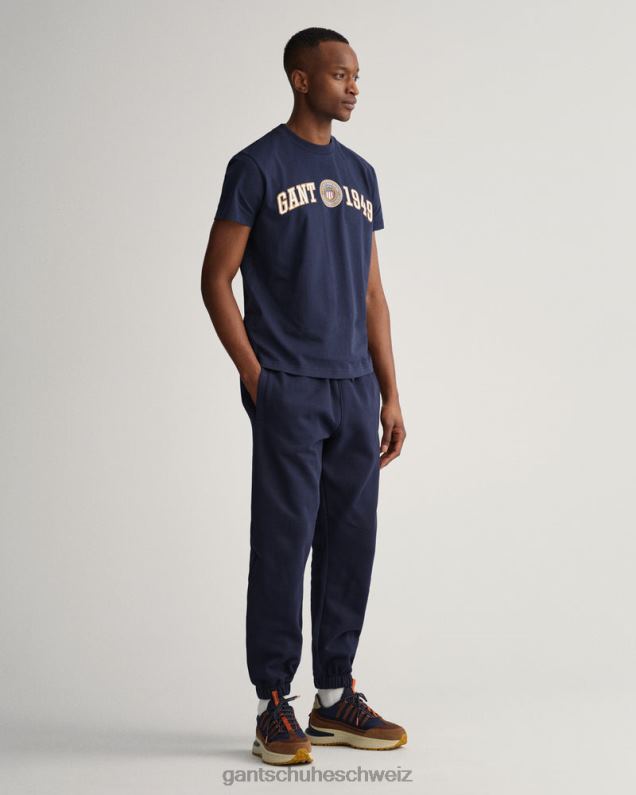 Männer T-Shirt mit Wappenschild 0LP6X199 GANT Abendblau