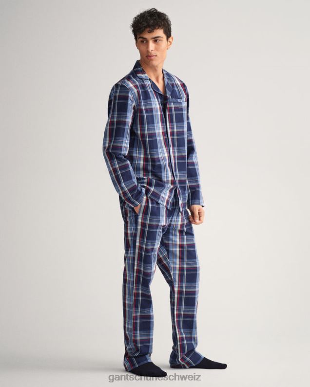 Männer Kariertes Pyjama-Set 0LP6X541 GANT klassisches Blau
