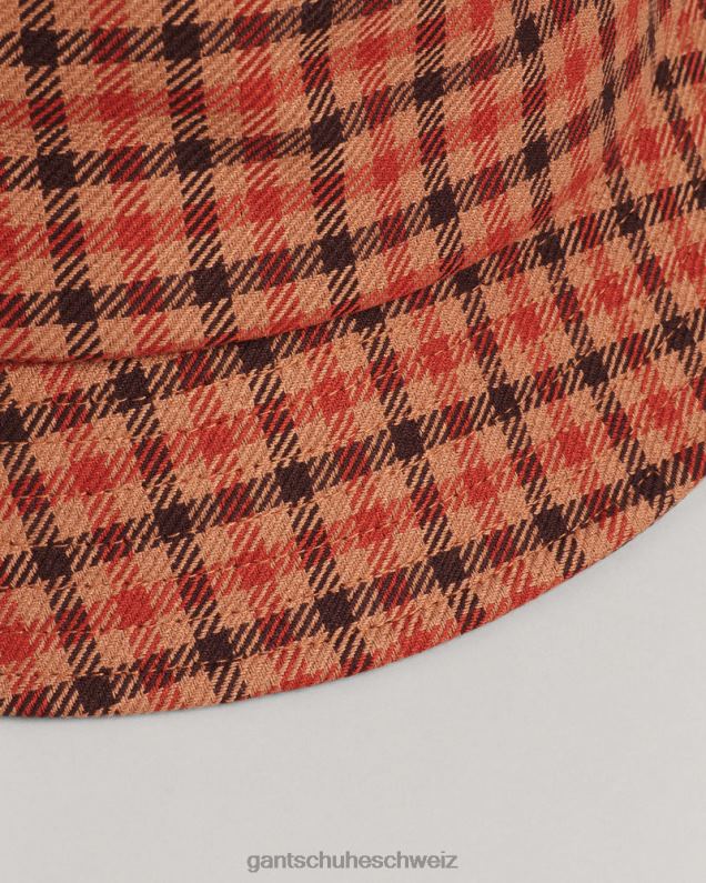 Frauen Karo-Fischerhut 0LP6X790 GANT goldorange