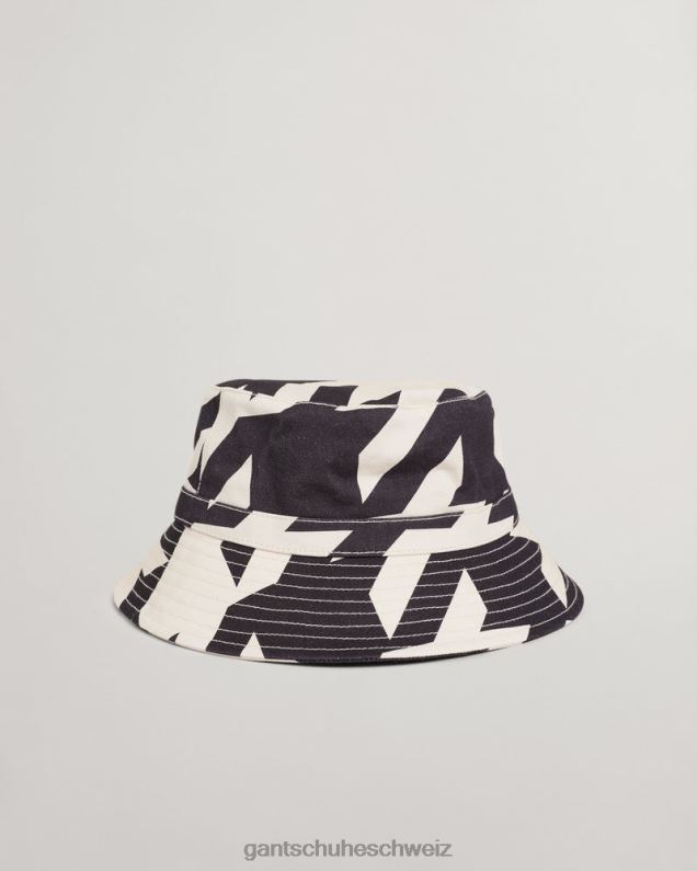 Männer Fischerhut mit Hahnentrittmuster 0LP6X470 GANT Ebenholzschwarz