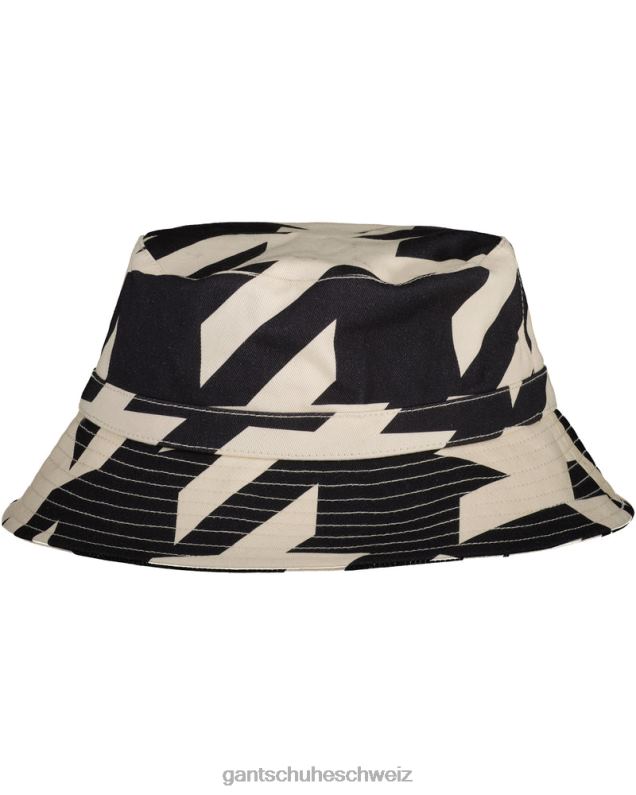 Männer Fischerhut mit Hahnentrittmuster 0LP6X470 GANT Ebenholzschwarz