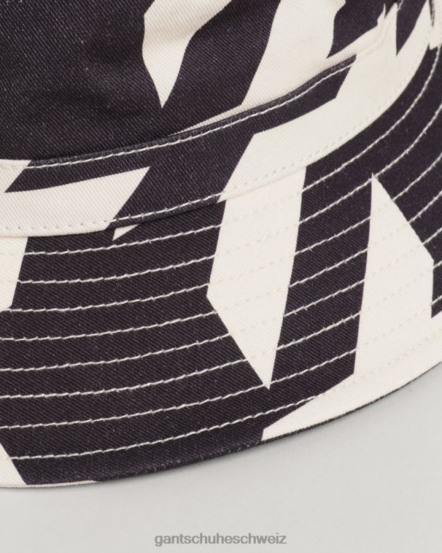 Männer Fischerhut mit Hahnentrittmuster 0LP6X470 GANT Ebenholzschwarz