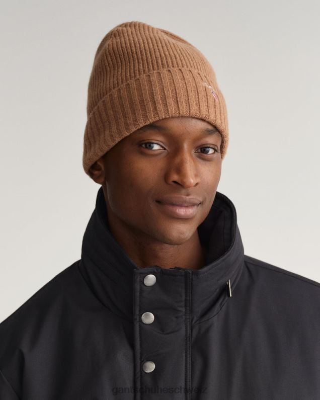 Männer Mütze mit Wollfutter 0LP6X510 GANT geröstete Walnuss