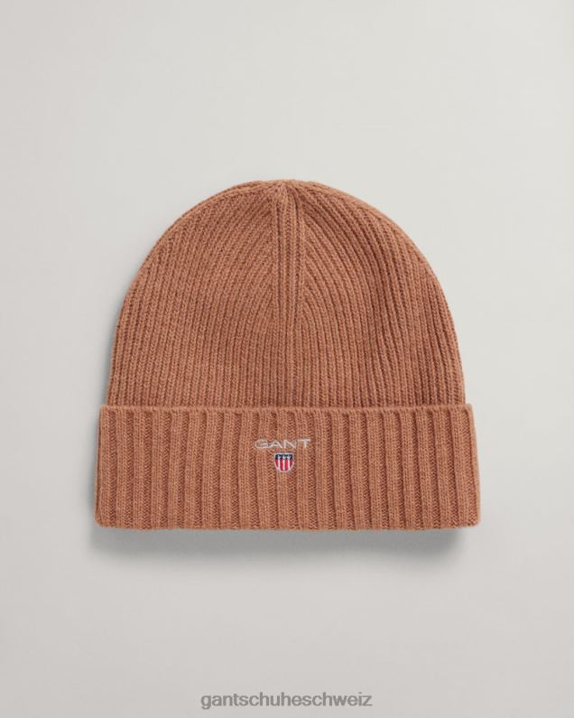 Männer Mütze mit Wollfutter 0LP6X510 GANT geröstete Walnuss