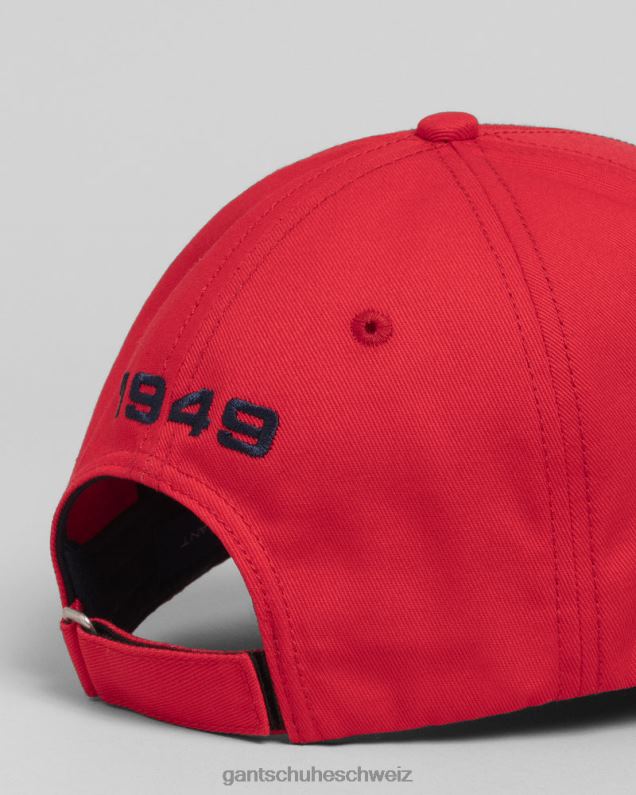 Männer Retro-Schild-Twill-Mütze 0LP6X511 GANT Hellrot